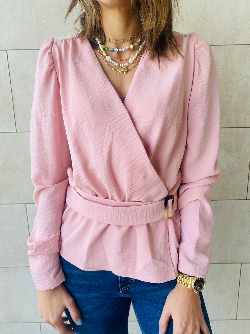 Blush Buckle Top