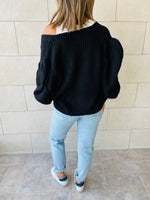 Black Button Cardi