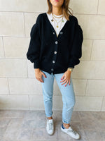 Black Button Cardi