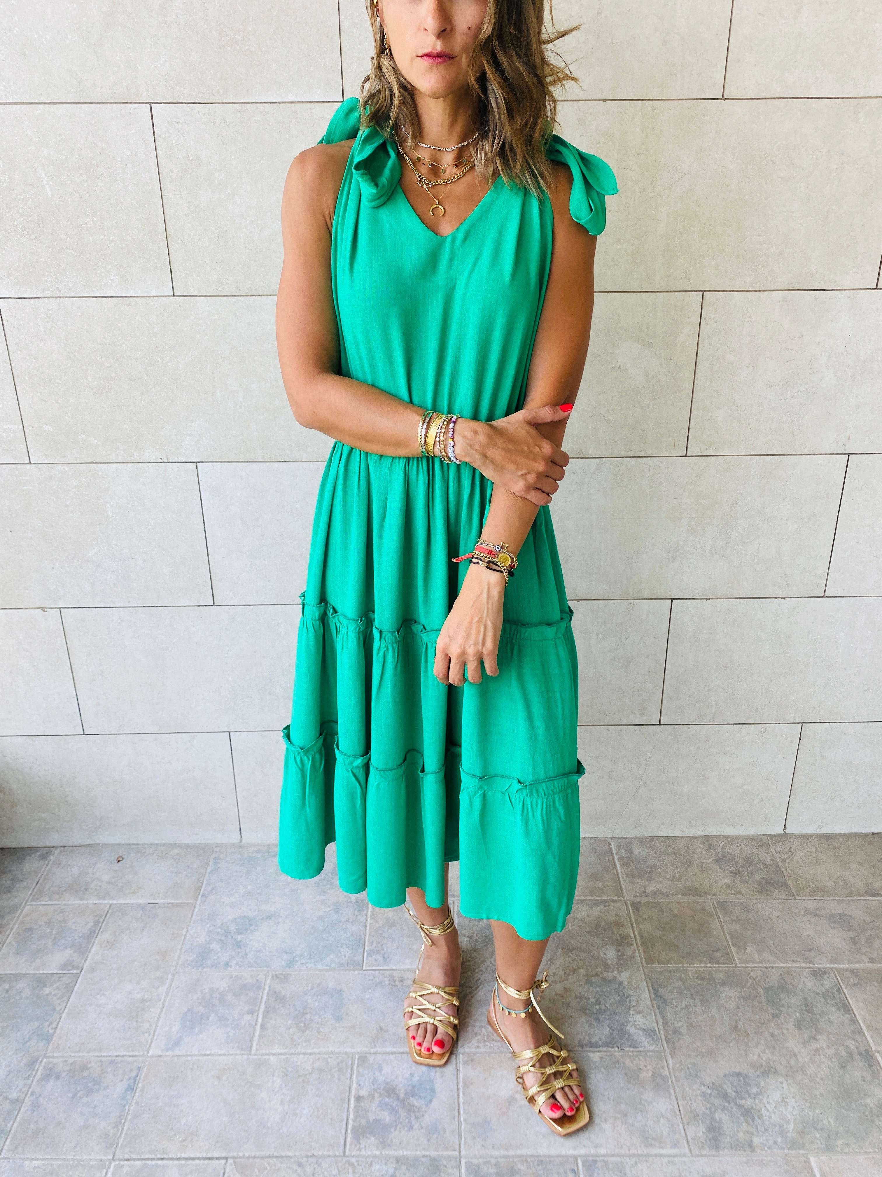 Green Island Walk Midi Dress