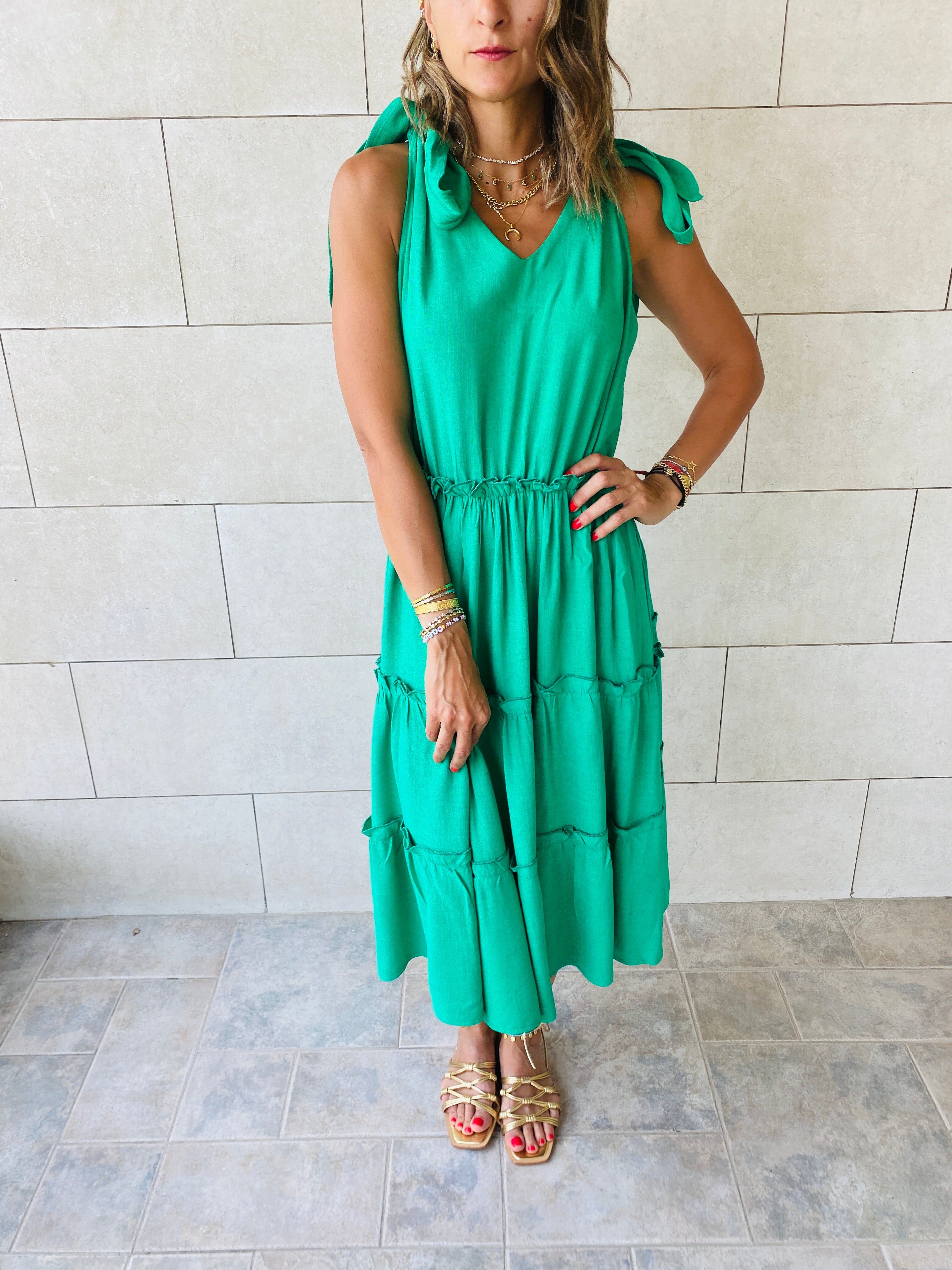 Green Island Walk Midi Dress