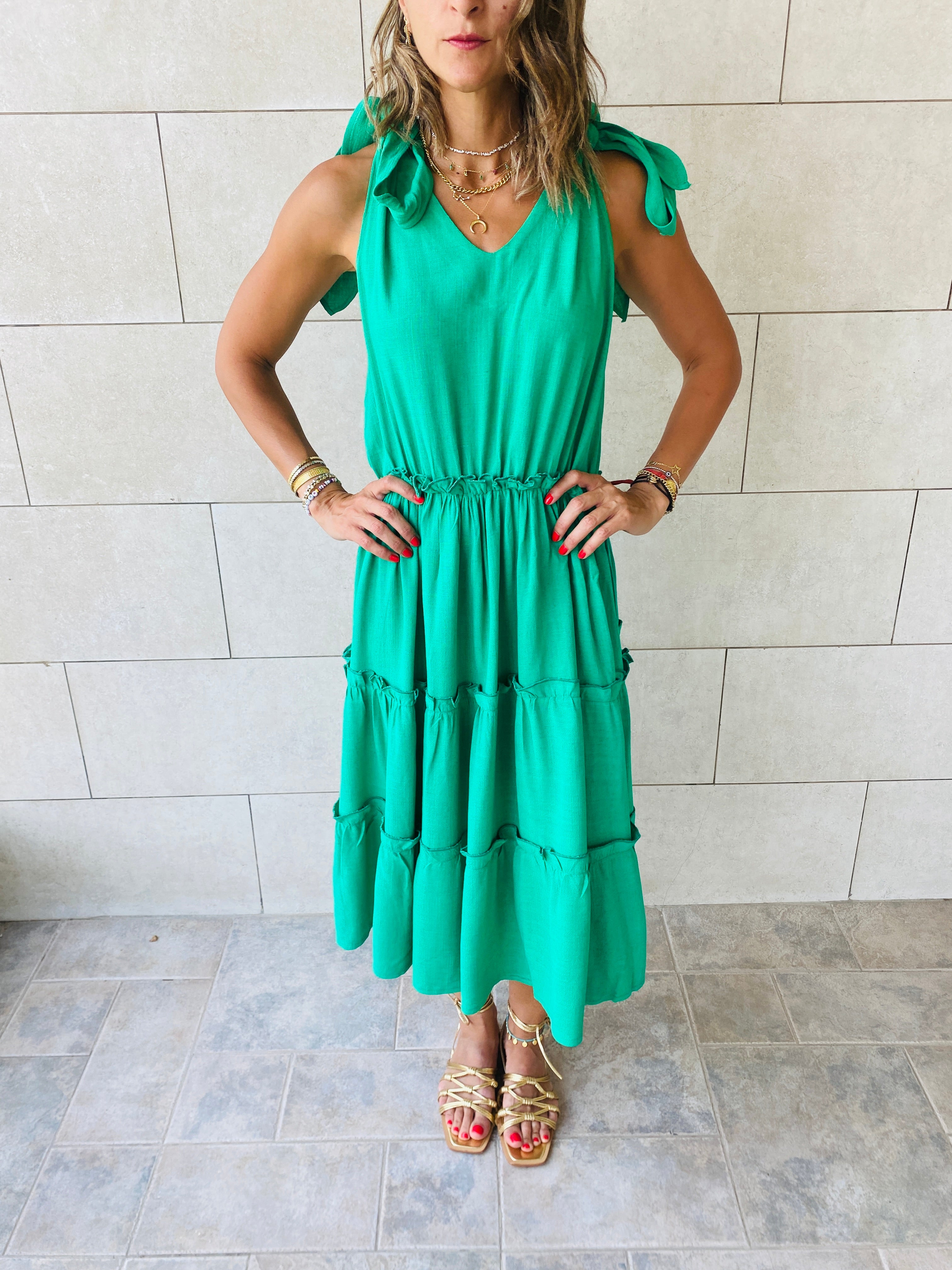 Green Island Walk Midi Dress