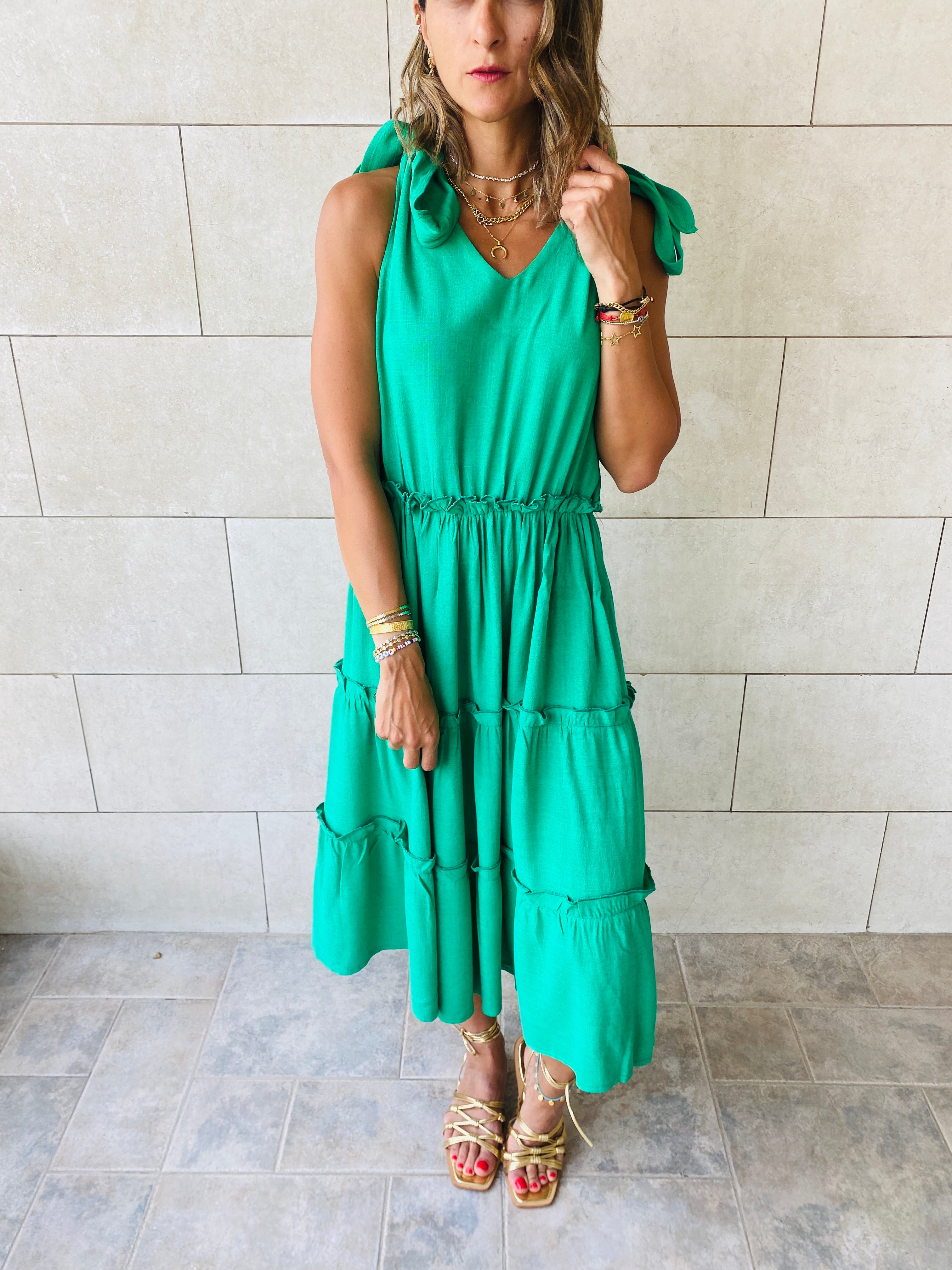 Green Island Walk Midi Dress