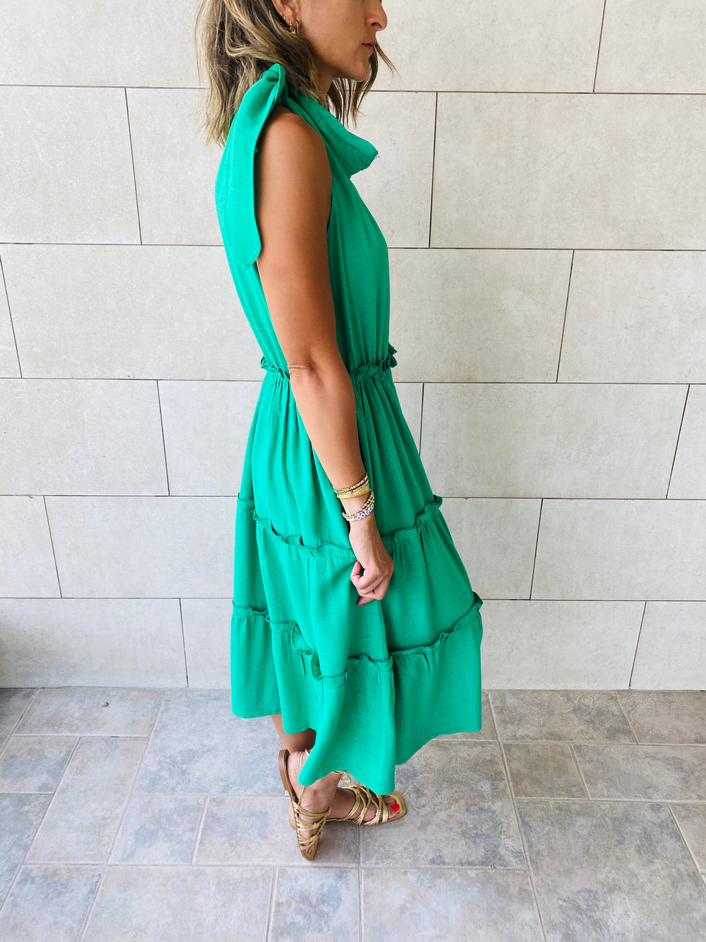 Green Island Walk Midi Dress