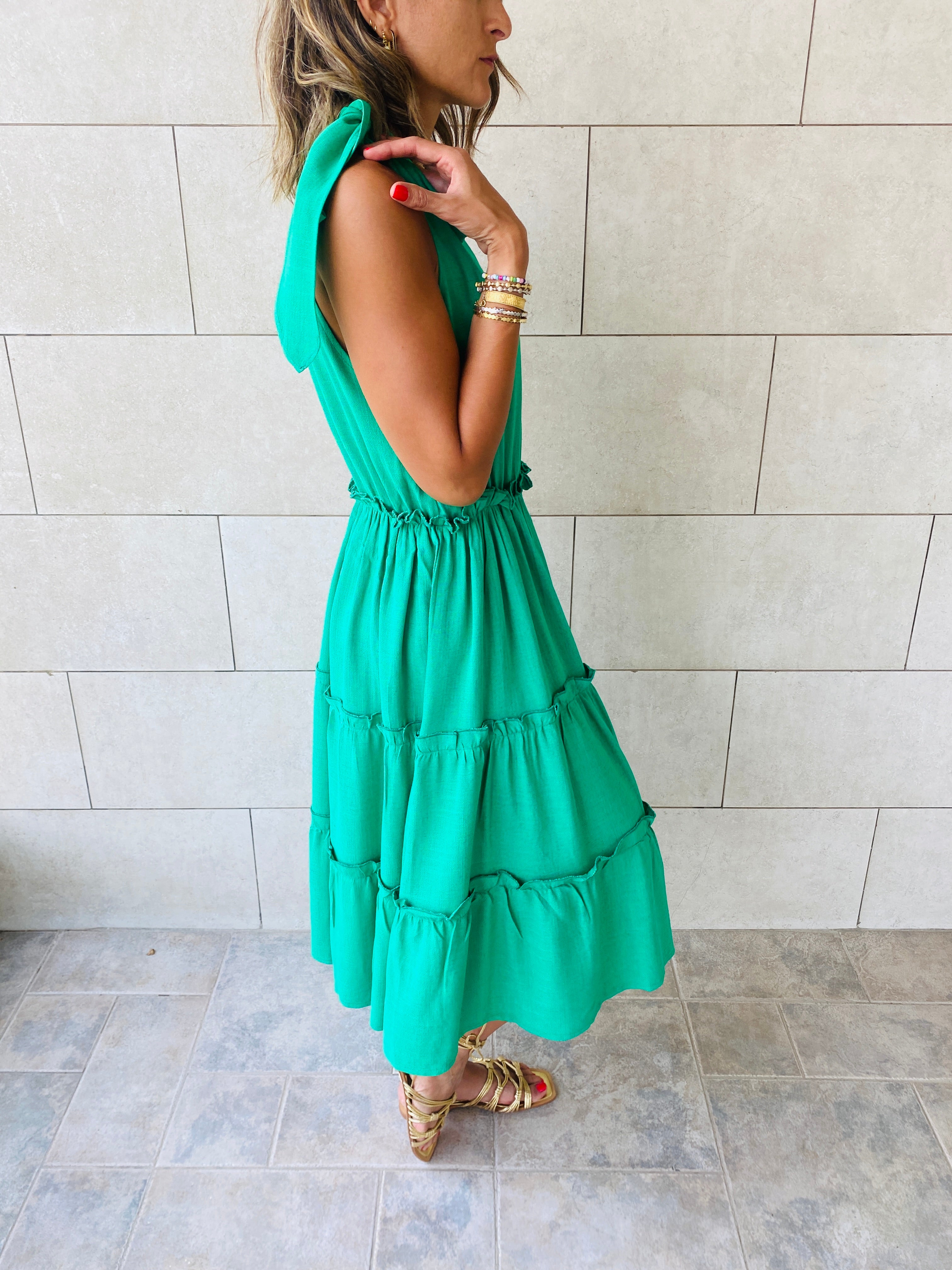 Green Island Walk Midi Dress