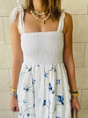 Blue Embroidery Stroll Dress