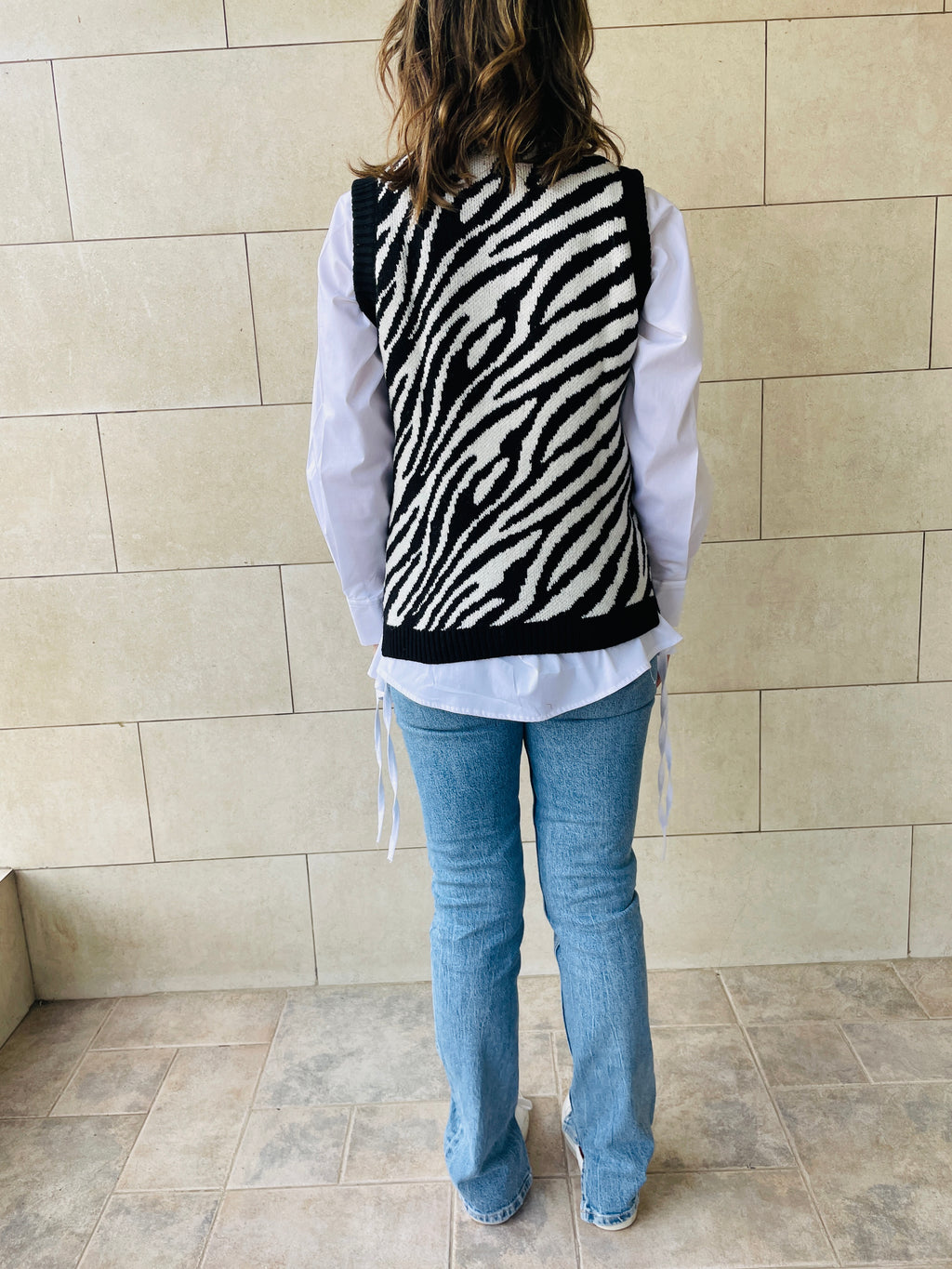 Black Zebra Vest