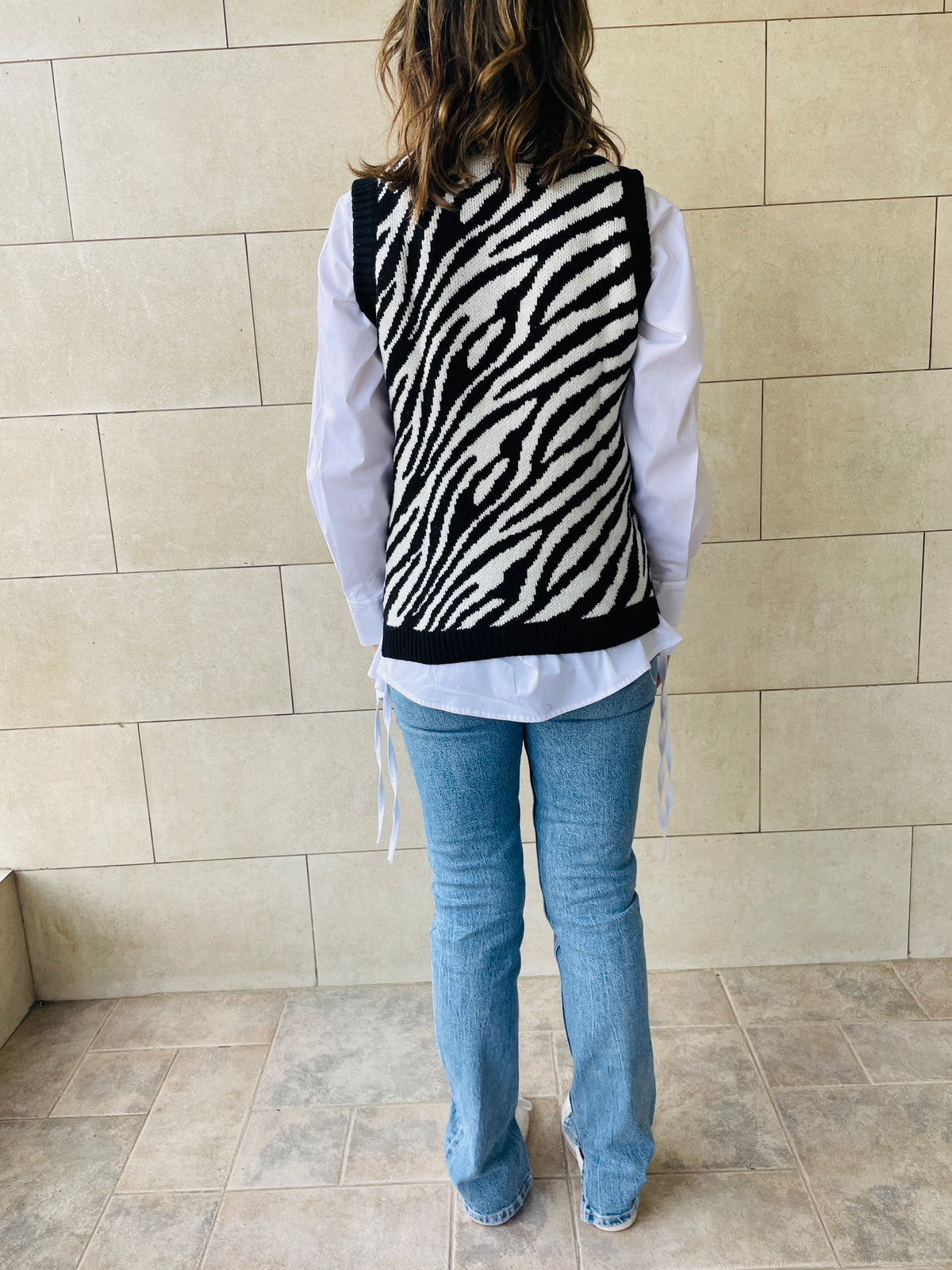 Black Zebra Vest
