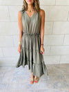 Olive Island Walk Midi Dress