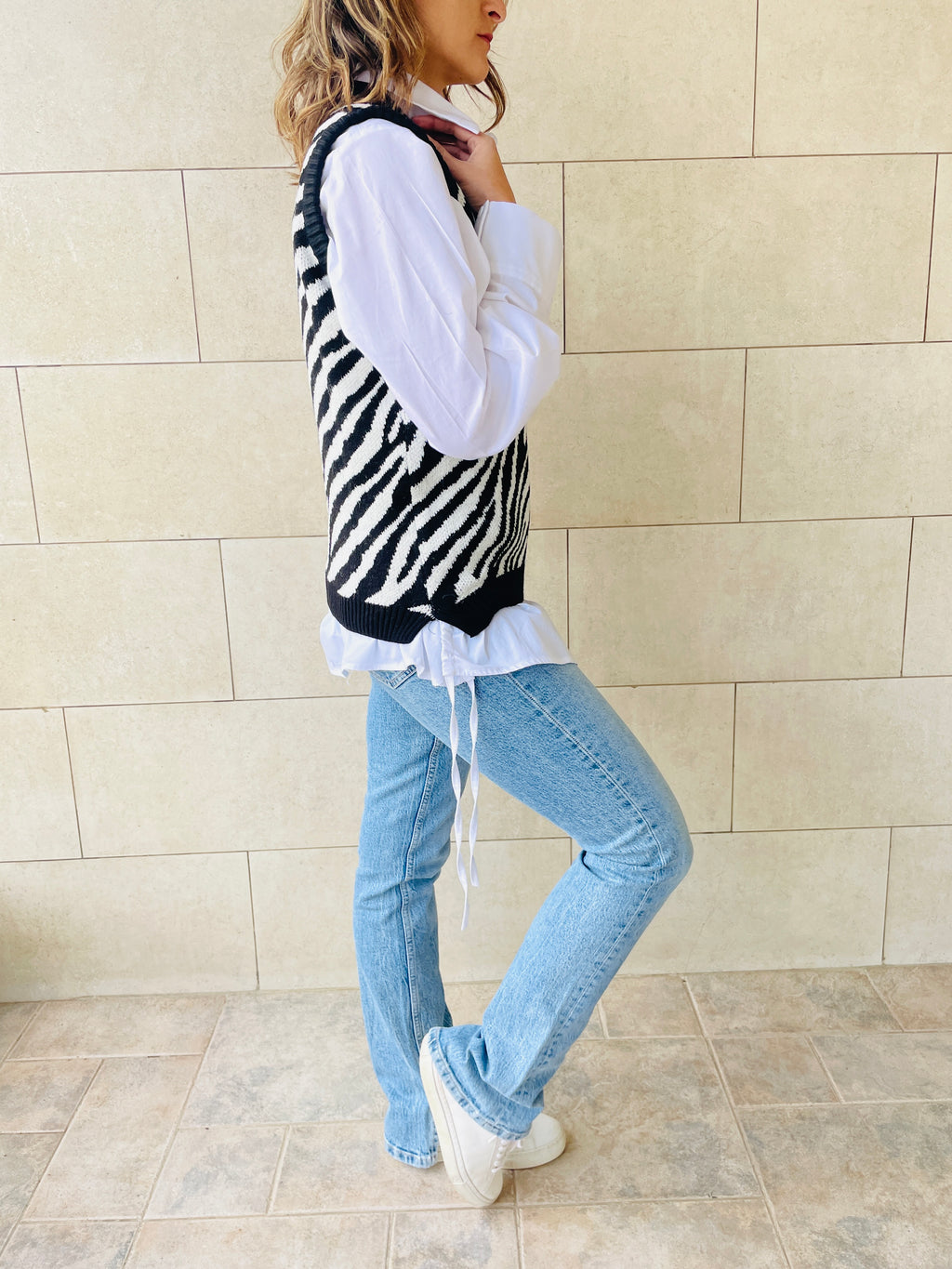 Black Zebra Vest