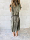 Olive Island Walk Midi Dress
