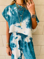 3 Piece Blue Tie Dye Set