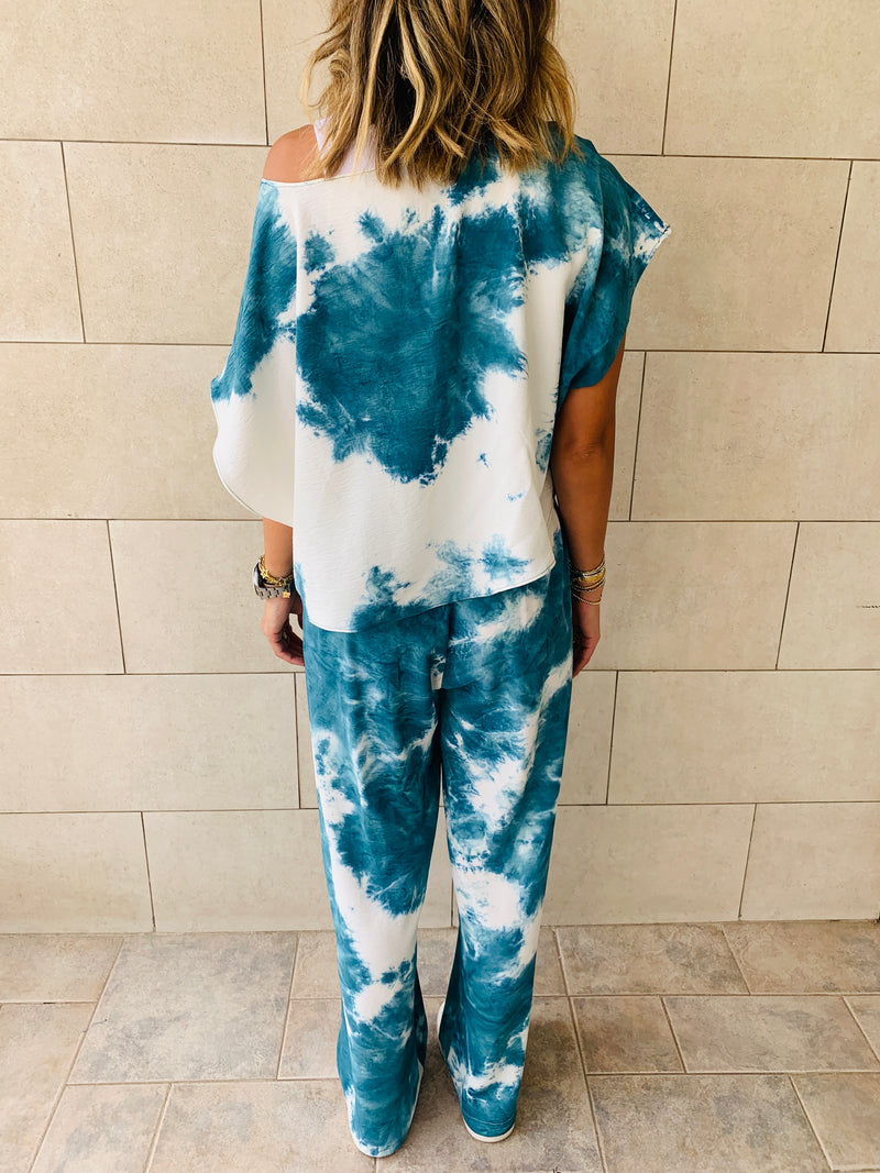 3 Piece Blue Tie Dye Set