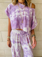 3 Piece Lilac Tie Dye Set