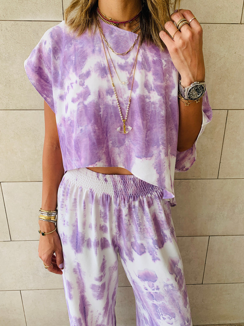 3 Piece Lilac Tie Dye Set