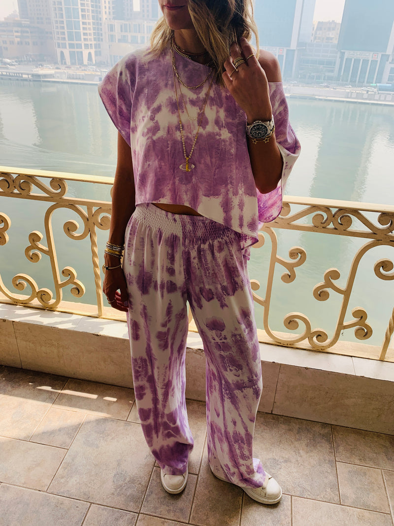 3 Piece Lilac Tie Dye Set
