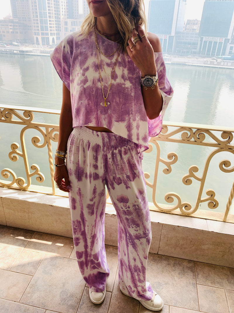 3 Piece Lilac Tie Dye Set