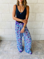 Blue Chiffon Pants