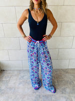 Blue Chiffon Pants