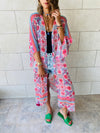 Pink Chiffon Classic Kimono