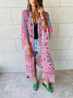 Pink Chiffon Classic Kimono