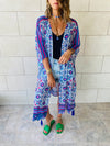 Blue Chiffon Classic Kimono