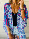 Blue Chiffon Classic Kimono