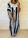 Embellished Monochrome Kaftan