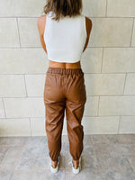 Copper Leather Jogger