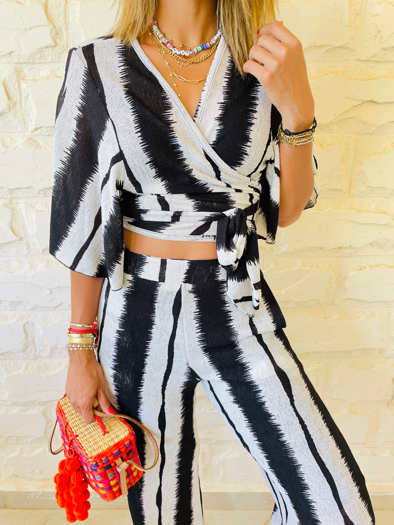 Wrap Monochrome Top