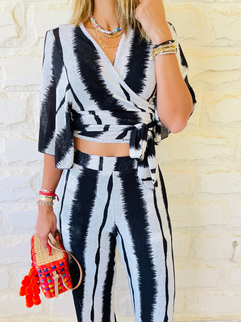 Wrap Monochrome Top