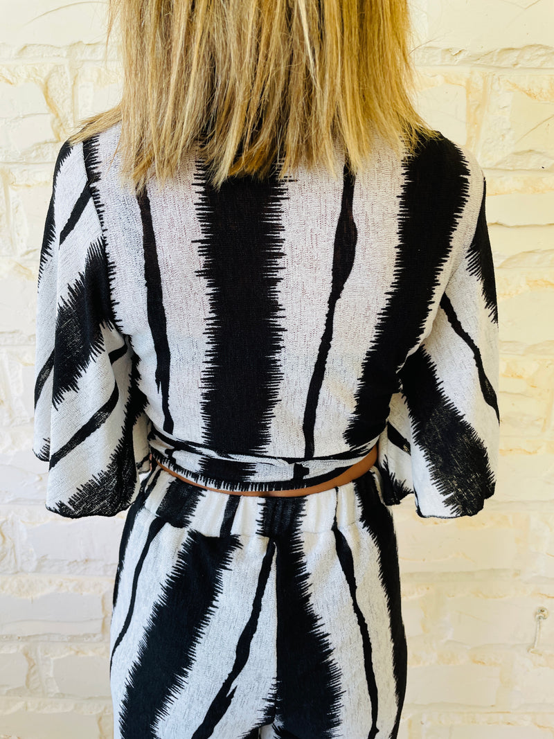 Wrap Monochrome Top