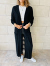Black Plaid Back Cardigan