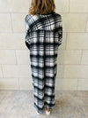 Black Plaid Back Cardigan