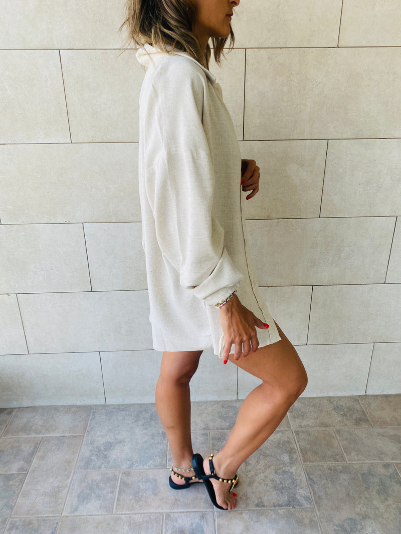 Beige Linen Shirt