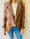 Copper Urban Distressed Leather Jacket.