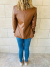 Copper Urban Distressed Leather Jacket.