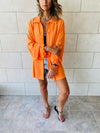 Orange Linen Shirt