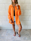 Orange Linen Shirt