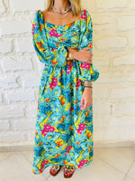 2 Piece Green Floral Set