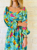 2 Piece Green Floral Set