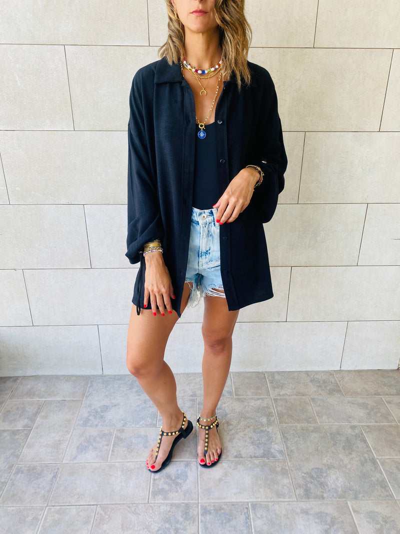 Black Linen Shirt
