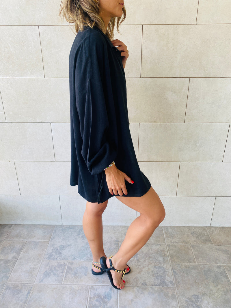 Black Linen Shirt