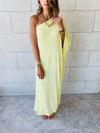 Yellow One Shoulder Parisian Dress