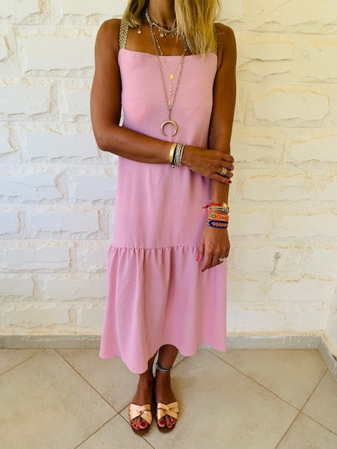 Rosie Back Tie Tiered Dress