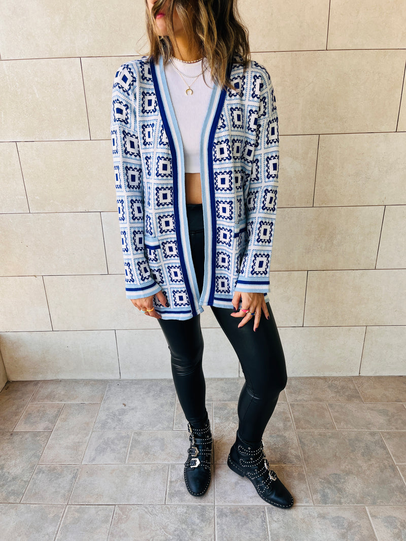 Blue Majolica Cardigan