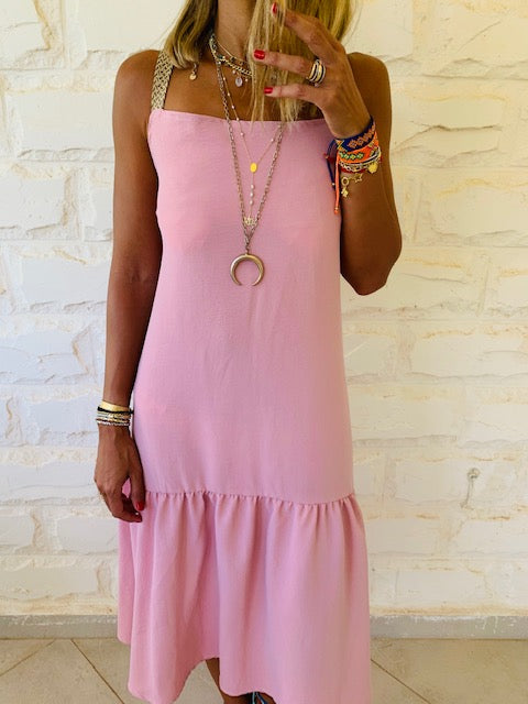 Rosie Back Tie Tiered Dress