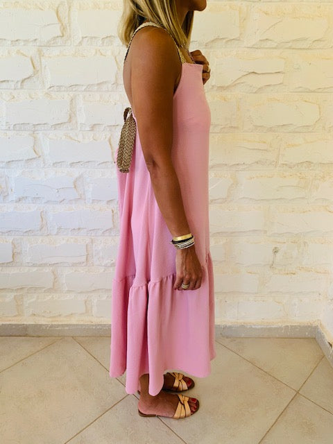 Rosie Back Tie Tiered Dress