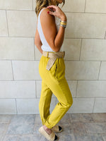 Mustard Belted Pants