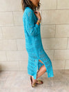Turquoise Crochet Beach Coverup